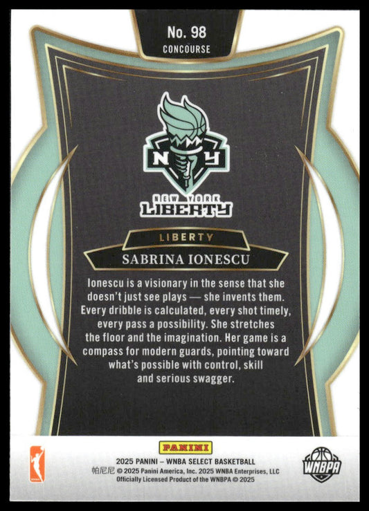2025 Panini Select WNBA #98 Sabrina Ionescu