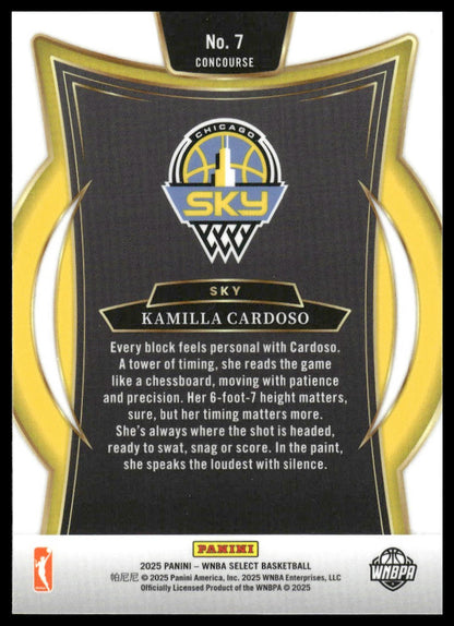 2025 Panini Select WNBA #7 Kamilla Cardoso