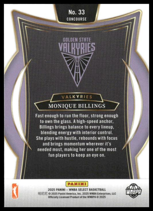 2025 Panini Select WNBA #33 Monique Billings