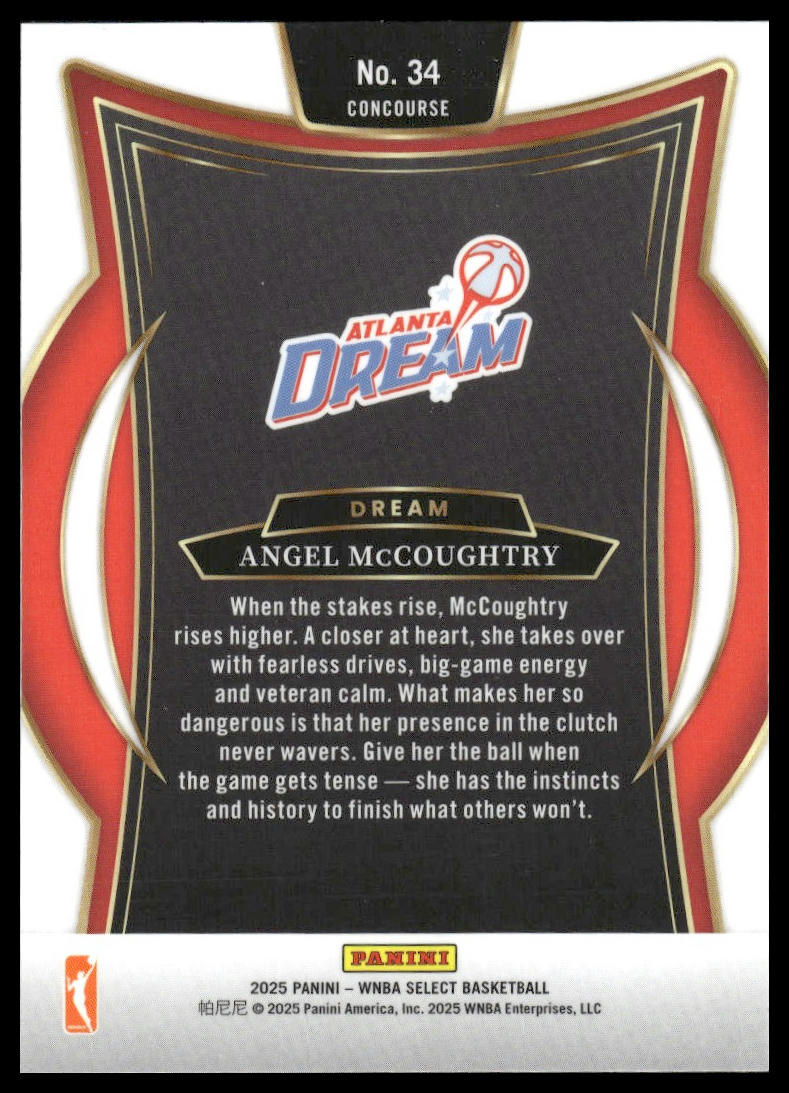 2025 Panini Select WNBA #34 Angel McCoughtry