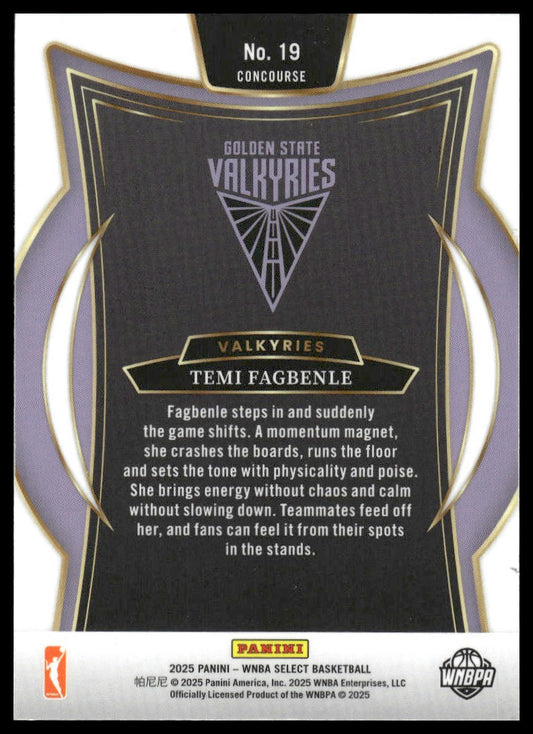 2025 Panini Select WNBA #19 Temi Fagbenle