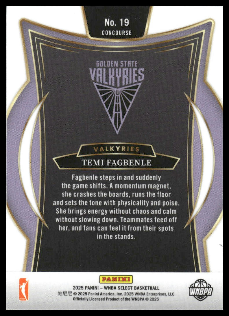 2025 Panini Select WNBA #19 Temi Fagbenle