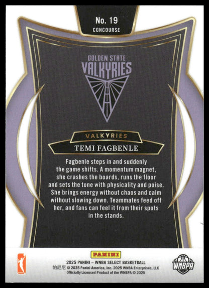 2025 Panini Select WNBA #19 Temi Fagbenle