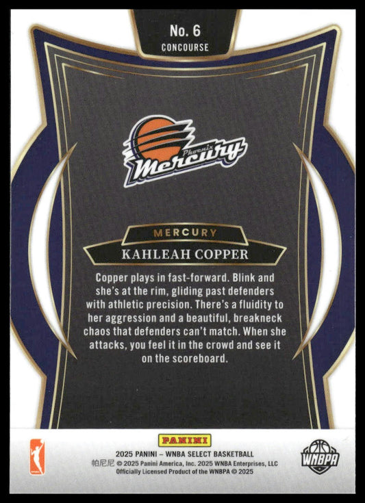 2025 Panini Select WNBA #6 Kahleah Copper