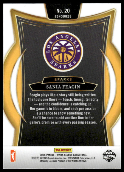 2025 Panini Select WNBA #20 Sania Feagin