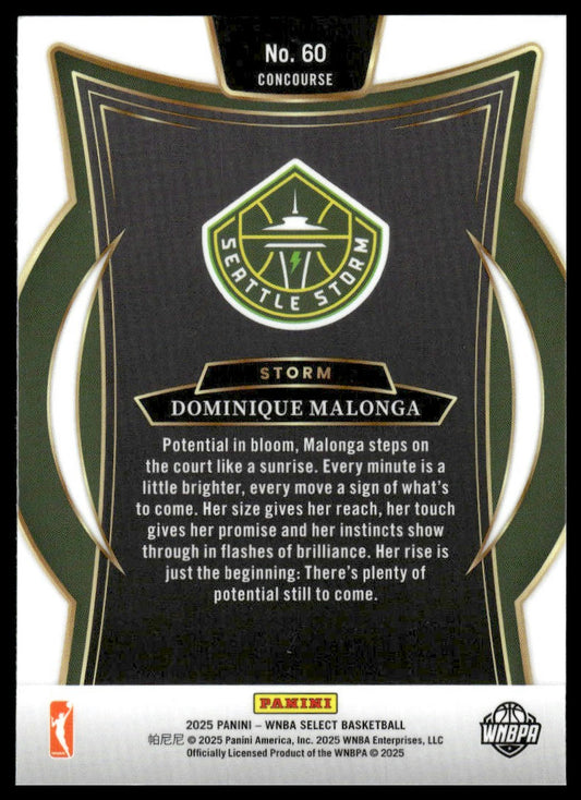 2025 Panini Select WNBA #60 Dominique Malonga