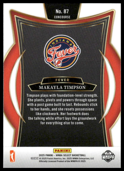 2025 Panini Select WNBA #87 Makayla Timpson