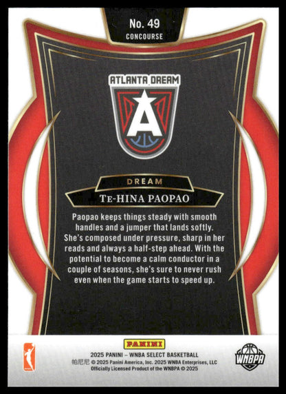 2025 Panini Select WNBA #49 Te-Hina Paopao