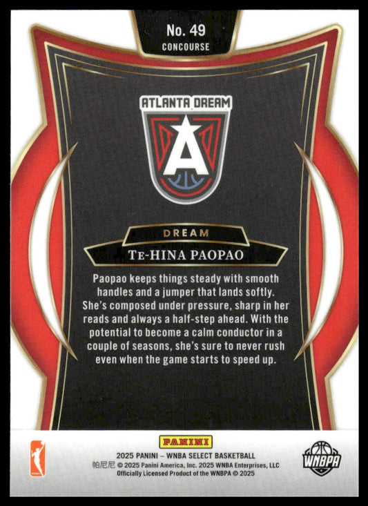 2025 Panini Select WNBA #49 Te-Hina Paopao