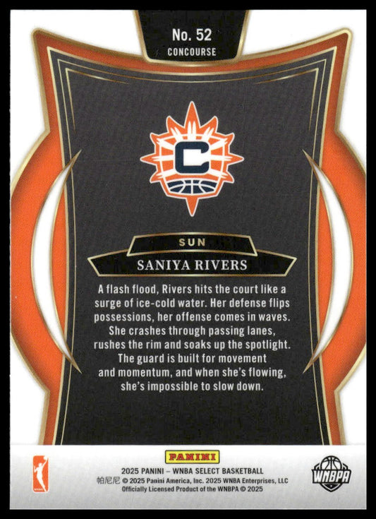 2025 Panini Select WNBA #52 Saniya Rivers