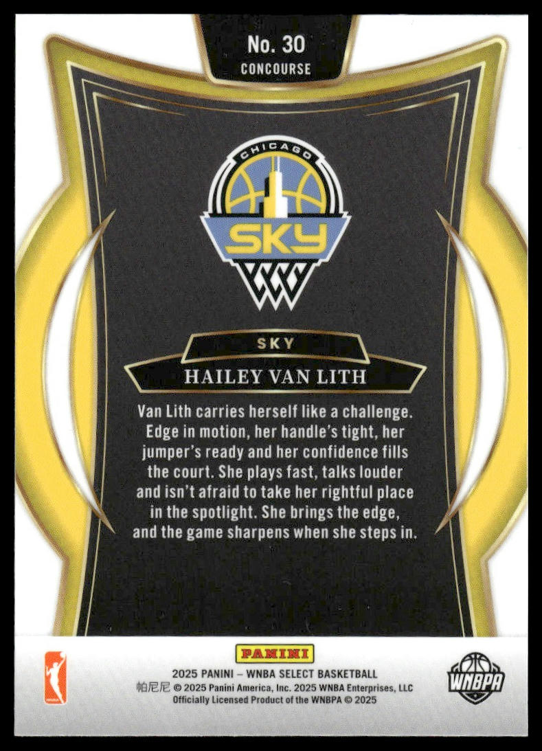 2025 Panini Select WNBA #30 Hailey Van Lith