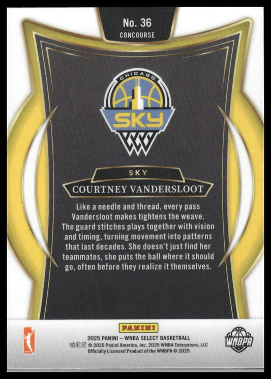 2025 Panini Select WNBA #36 Courtney Vandersloot Silver Prizms
