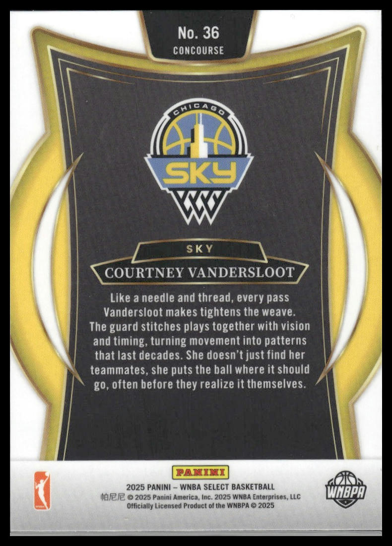 2025 Panini Select WNBA #36 Courtney Vandersloot Silver Prizms