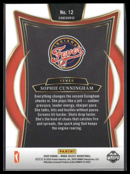 2025 Panini Select WNBA #12 Sophie Cunningham