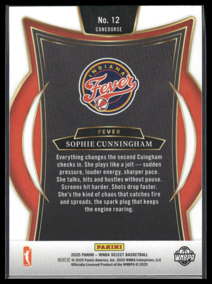 2025 Panini Select WNBA #12 Sophie Cunningham