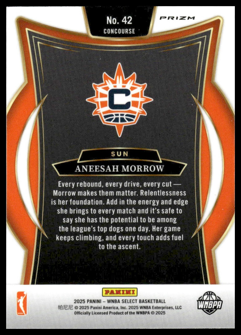 2025 Panini Select WNBA #42 Aneesah Morrow Pink Ice Prizms