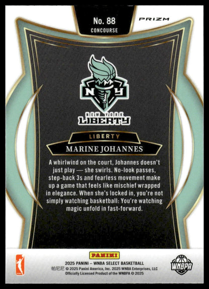 2025 Panini Select WNBA #88 Marine Johannes Silver Prizms