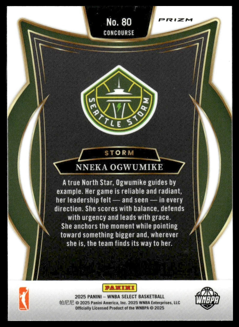 2025 Panini Select WNBA #80 Nneka Ogwumike Pink Ice Prizms