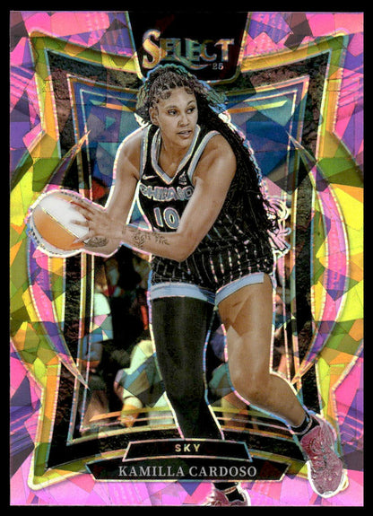 2025 Panini Select WNBA #7 Kamilla Cardoso Pink Ice Prizms