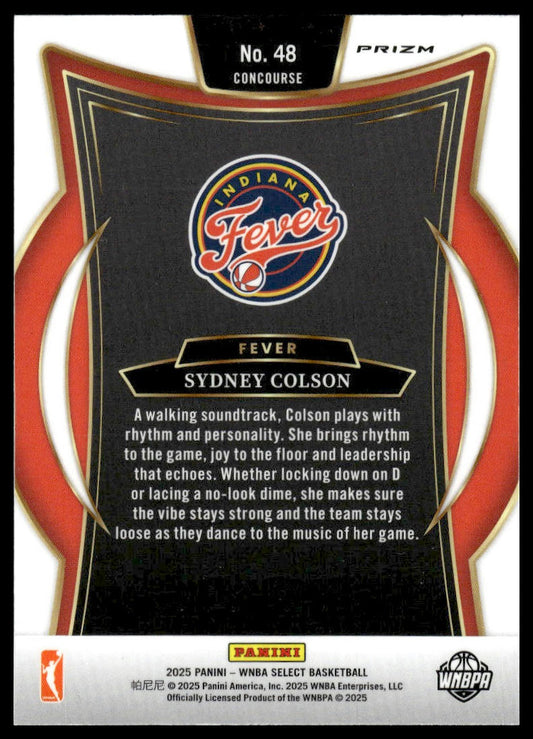 2025 Panini Select WNBA #48 Sydney Colson Silver Prizms