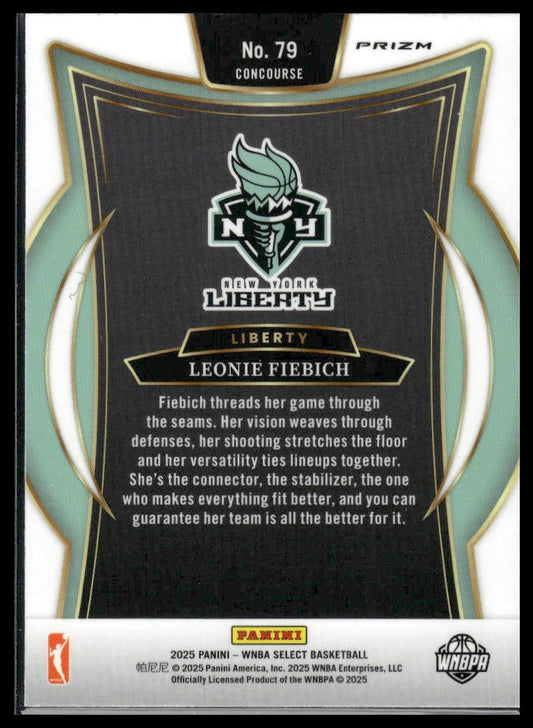2025 Panini Select WNBA #79 Leonie Fiebich Pink Ice Prizms