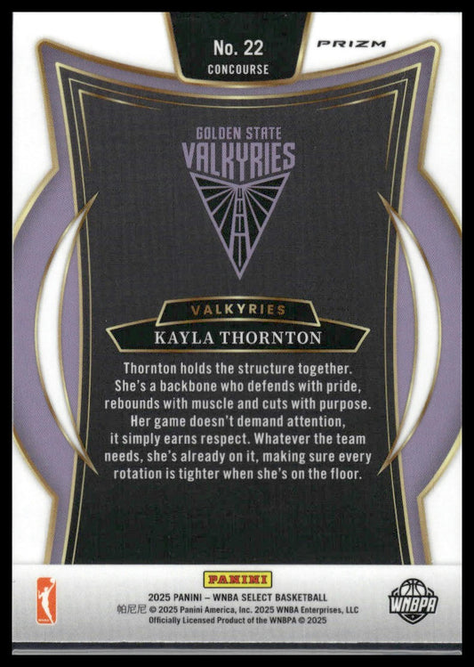 2025 Panini Select WNBA #22 Kayla Thornton Pink Ice Prizms