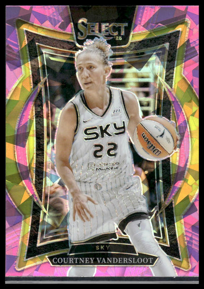 2025 Panini Select WNBA #36 Courtney Vandersloot Pink Ice Prizms