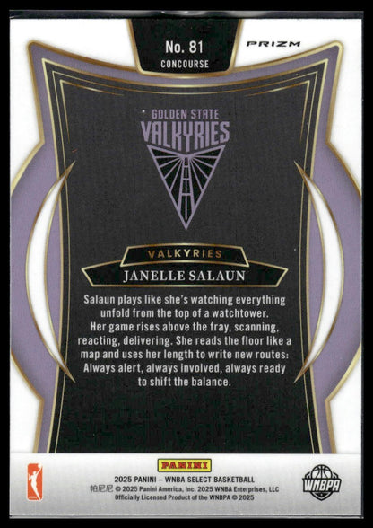 2025 Panini Select WNBA #81 Janelle Salaun Pink Ice Prizms