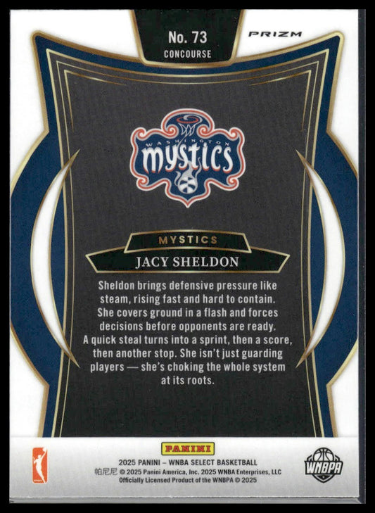 2025 Panini Select WNBA #73 Jacy Sheldon Pink Flash Prizms