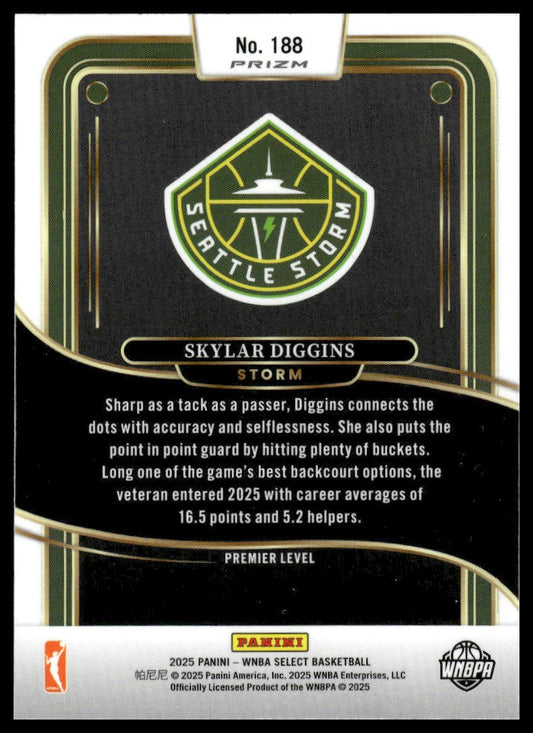 2025 Panini Select WNBA #188 Skylar Diggins Pink Ice Prizms