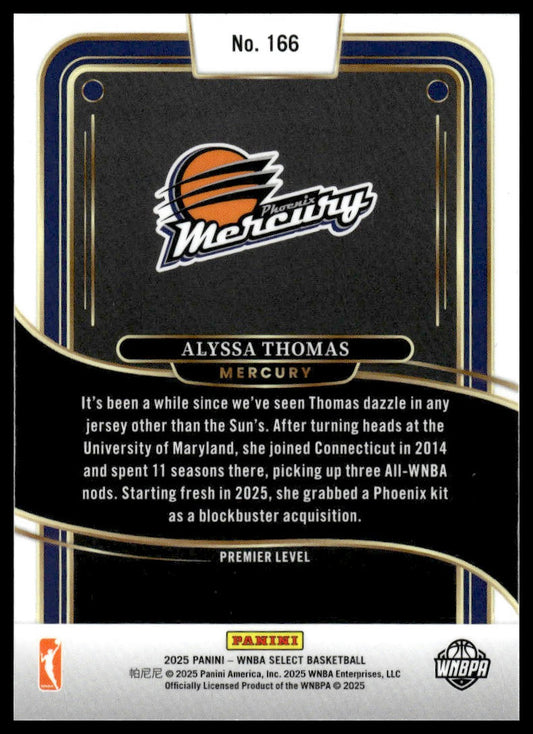2025 Panini Select WNBA #166 Alyssa Thomas