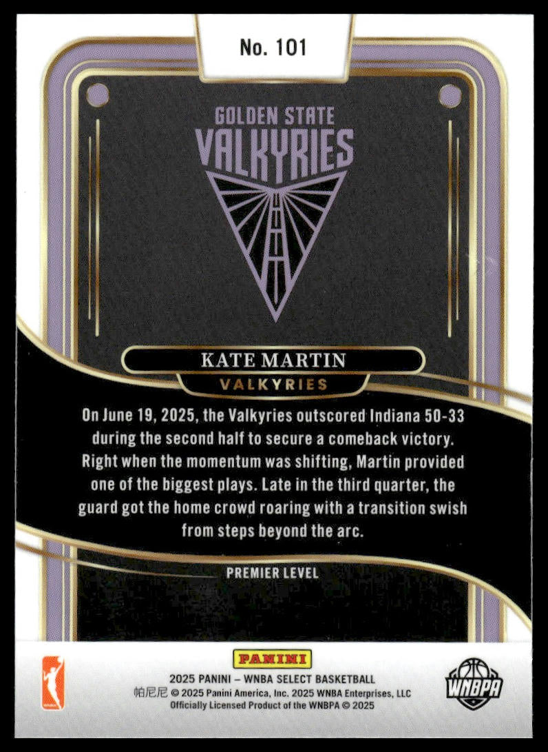 2025 Panini Select WNBA #101 Kate Martin