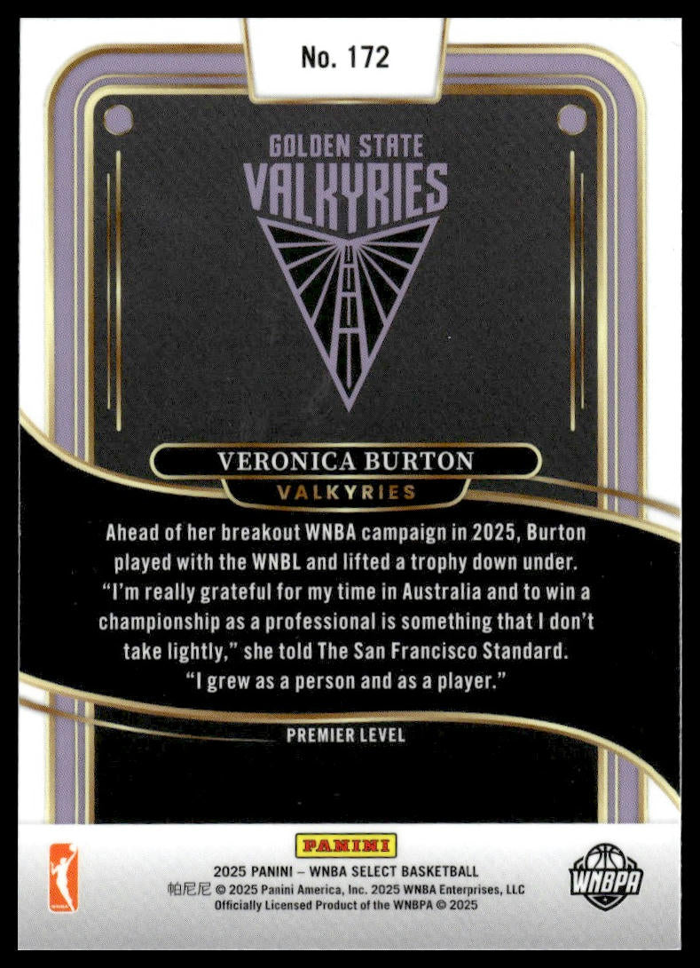 2025 Panini Select WNBA #172 Veronica Burton