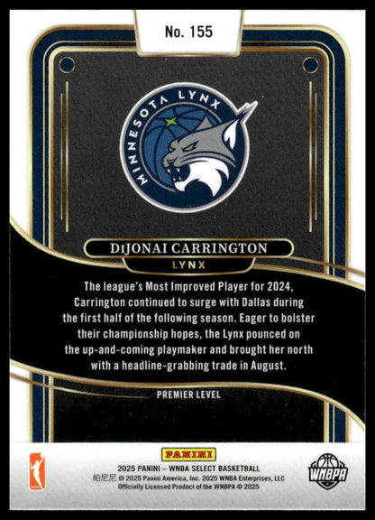 2025 Panini Select WNBA #155 DiJonai Carrington