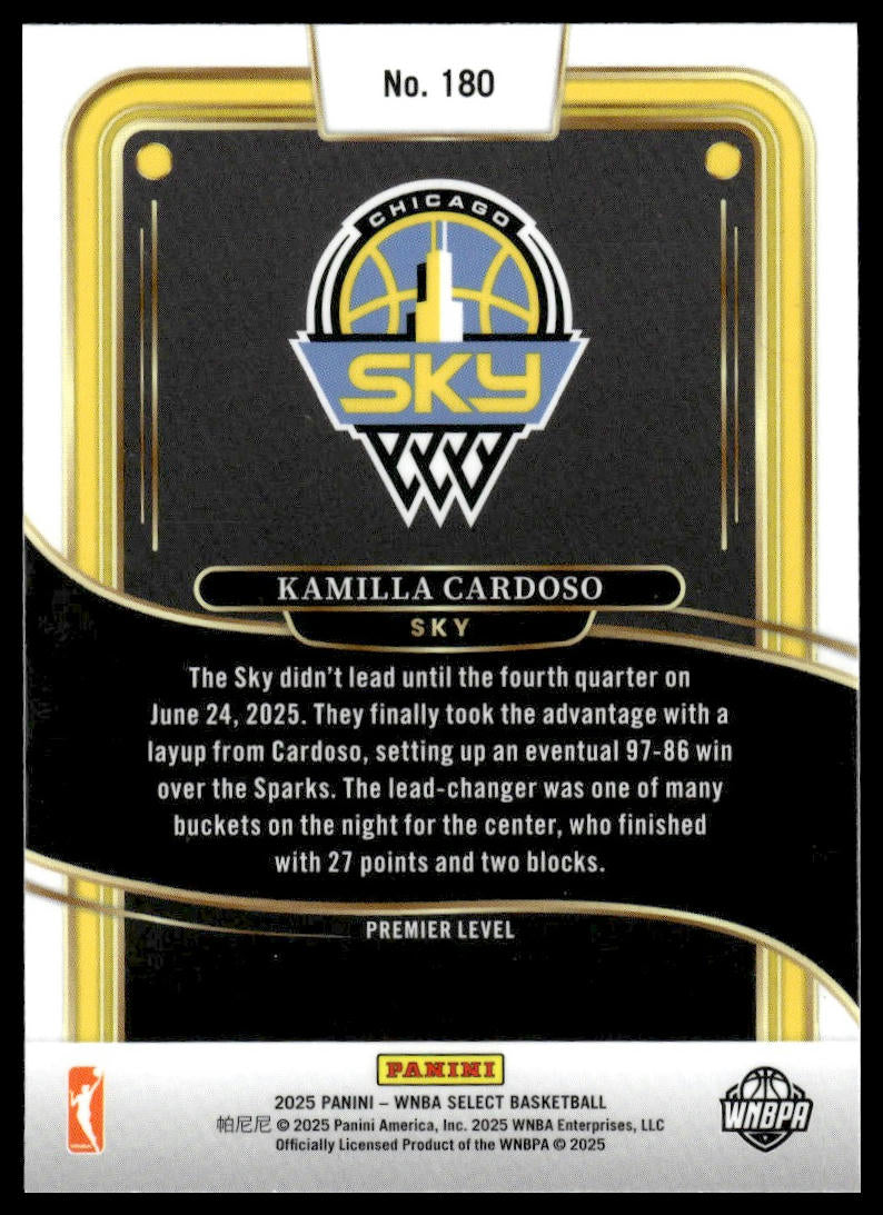 2025 Panini Select WNBA #180 Kamilla Cardoso