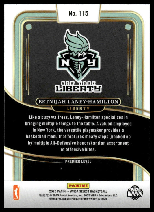 2025 Panini Select WNBA #115 Betnijah Laney-Hamilton