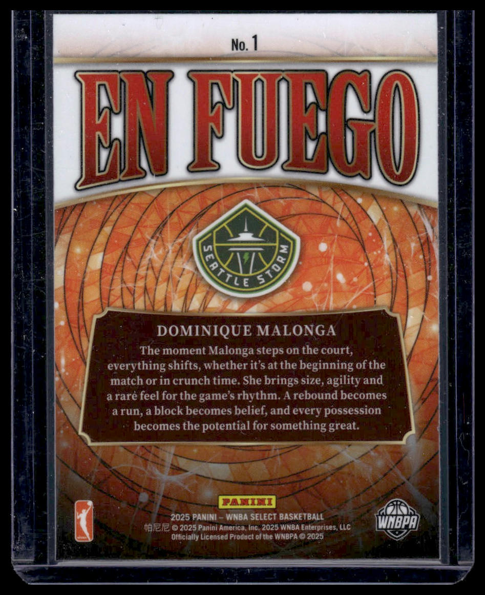 2025 Panini Select WNBA #1 Dominique Malonga En Fuego