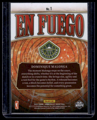 2025 Panini Select WNBA #1 Dominique Malonga En Fuego