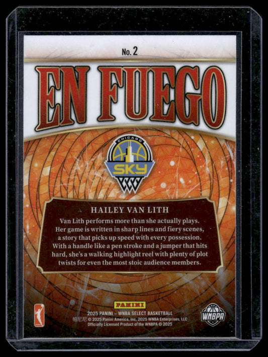 2025 Panini Select WNBA #2 Hailey Van Lith En Fuego