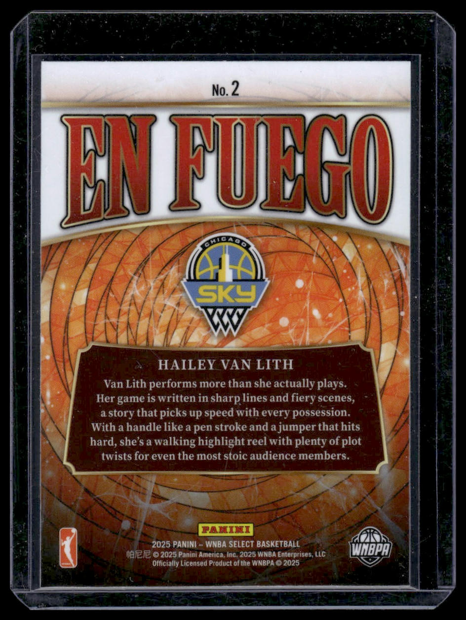 2025 Panini Select WNBA #2 Hailey Van Lith En Fuego