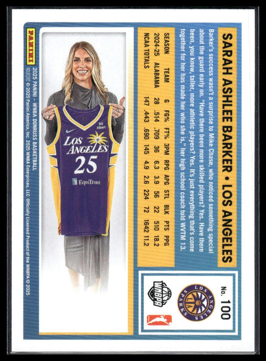 2025 Donruss WNBA #100 Sarah Ashlee Barker