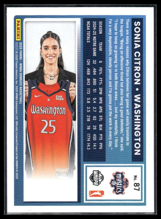 2025 Donruss WNBA #87 Sonia Citron Holo