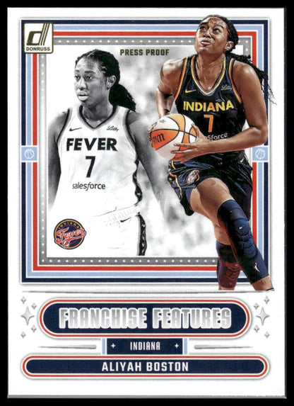 2025 Donruss WNBA #12 Aliyah Boston Franchise Features Press Proof