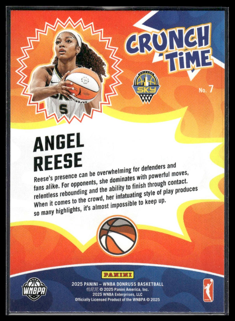 2025 Donruss WNBA #7 Angel Reese Crunch Time