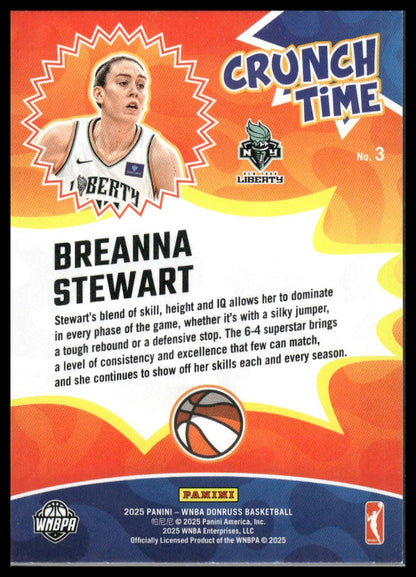 2025 Donruss WNBA #3 Breanna Stewart Crunch Time