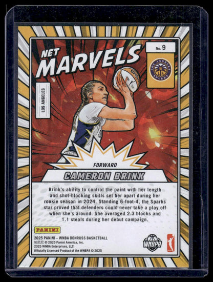 2025 Donruss WNBA #9 Cameron Brink Net Marvels Press Proof