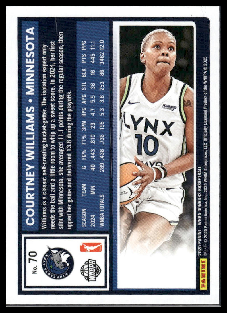 2025 Donruss WNBA #70 Courtney Williams