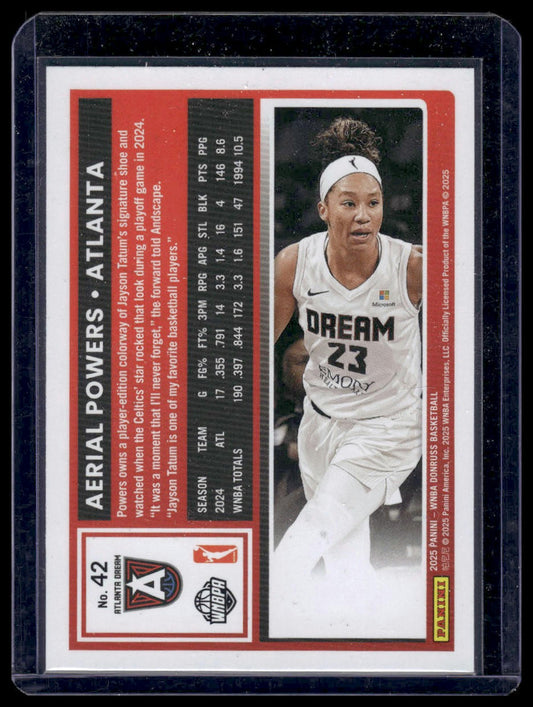 2025 Donruss WNBA #42 Aerial Powers Green Laser