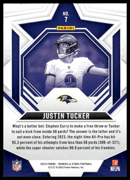 2023 Panini Rookies & Stars #7 Justin Tucker Green