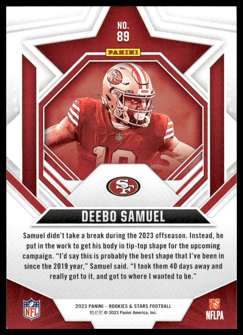 2023 Panini Rookies & Stars #89 Deebo Samuel Longevity